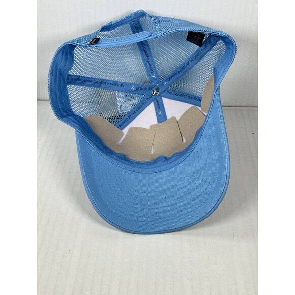 Size M/L Nike Jordan Rise Structured Snapback Trucker Hat Cap UNC Blue White NWT - Picture 5 of 6